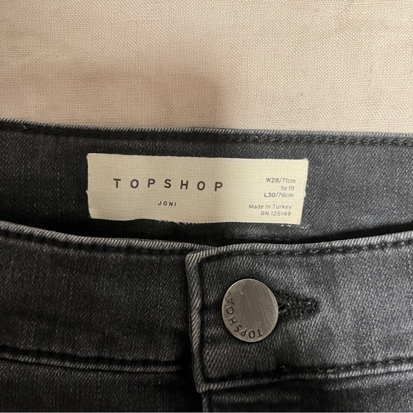TopShop Joni Jeans | Washed Black | W28 L30 - Picture 5 of 7